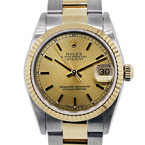 rolex datejust midsize two tone